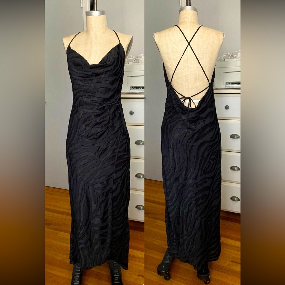 Zara black zebra Dress